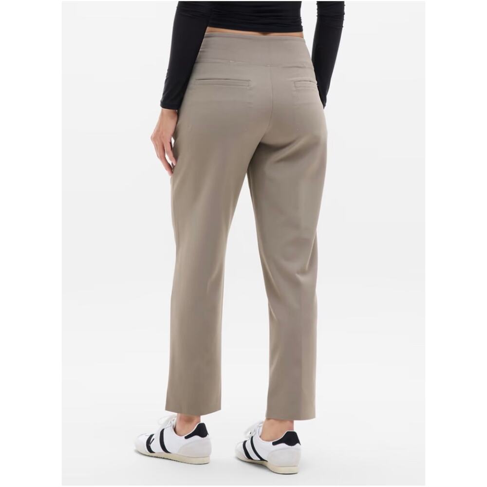 Athleta Pants Womens 2 Taupe Endless High Rise City Minimal Commute Work Pull On - Picture 2 of 13